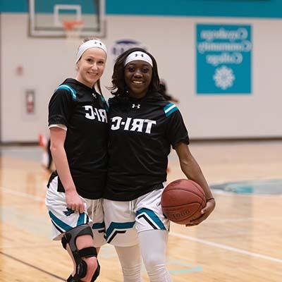 Women Tri-C Basketball Players